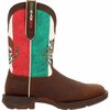 Durango Rebel by Steel Toe Mexico Flag Western Boot, SANDY BROWN/MEXICO FLAG, M, Size 6.5 DDB0431